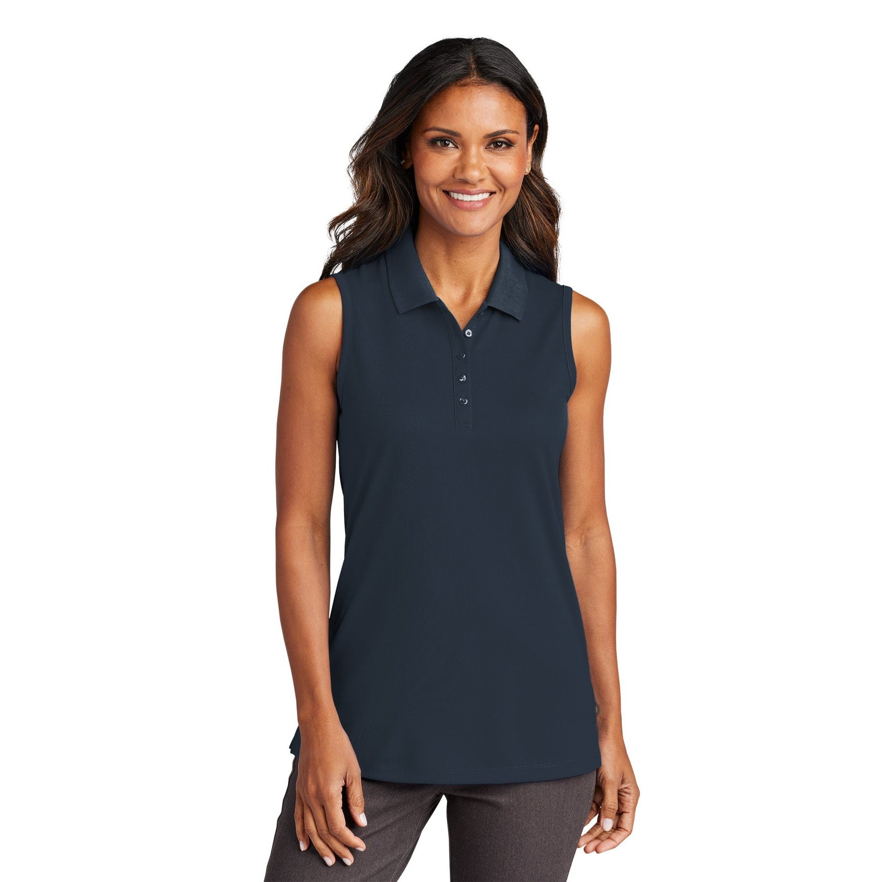 Port Authority-Port Authority® Women's Dry Zone® UV Micro-Mesh Sleeveless Polo LK110SV-MedTech-4